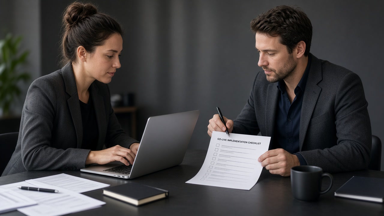 Umsetzung am Tisch mit Checkliste